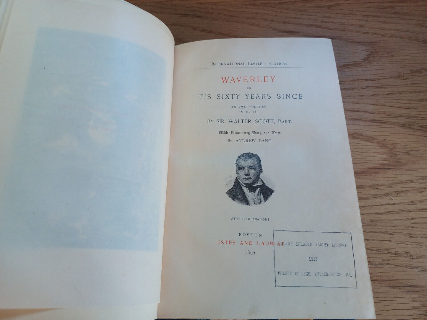 Waverley Sixty Years Since Vol Ii Sir Walter Scott 1893 International Limited Ed