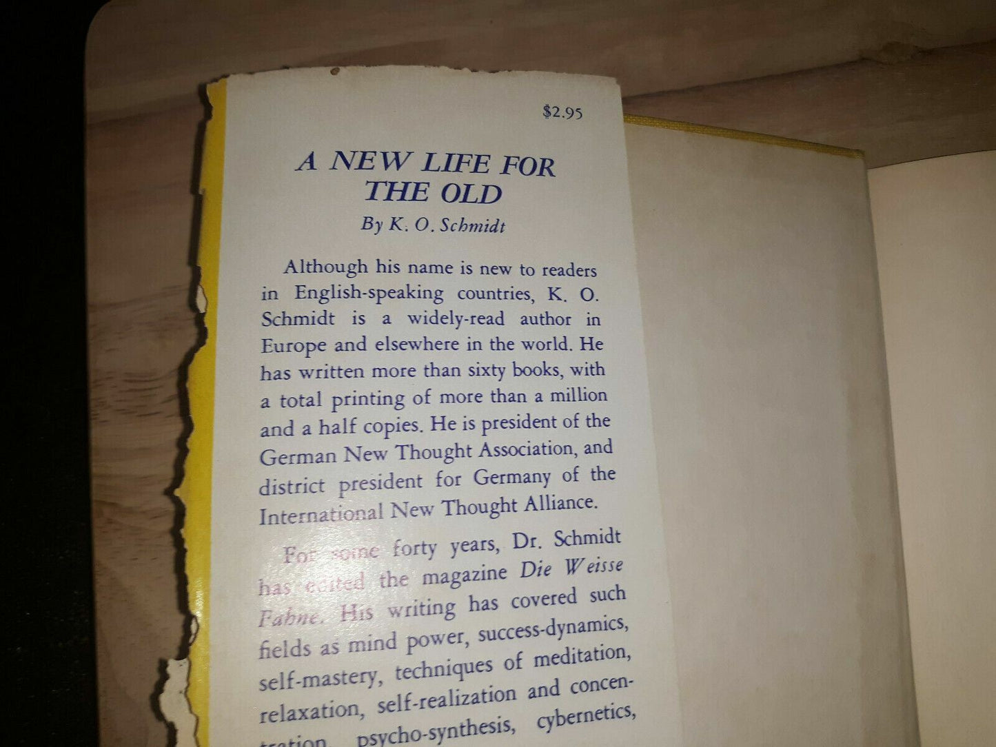 A new life for the old Hardcover – 1968 by K. O Schmidt (Author) 1st Printing