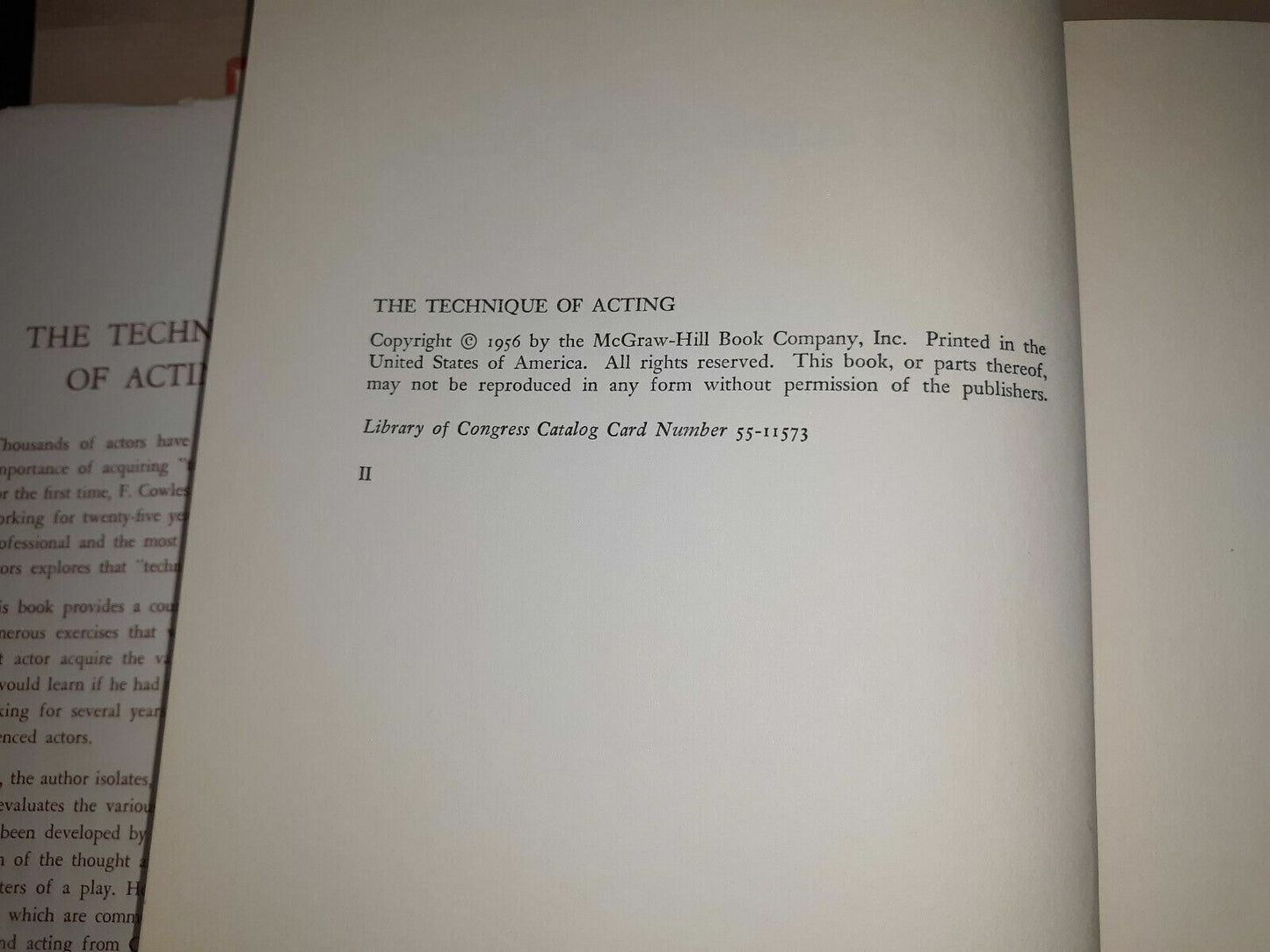 The Technique of Acting. Hardcover 1956 by F. Cowles Strickland (Author)