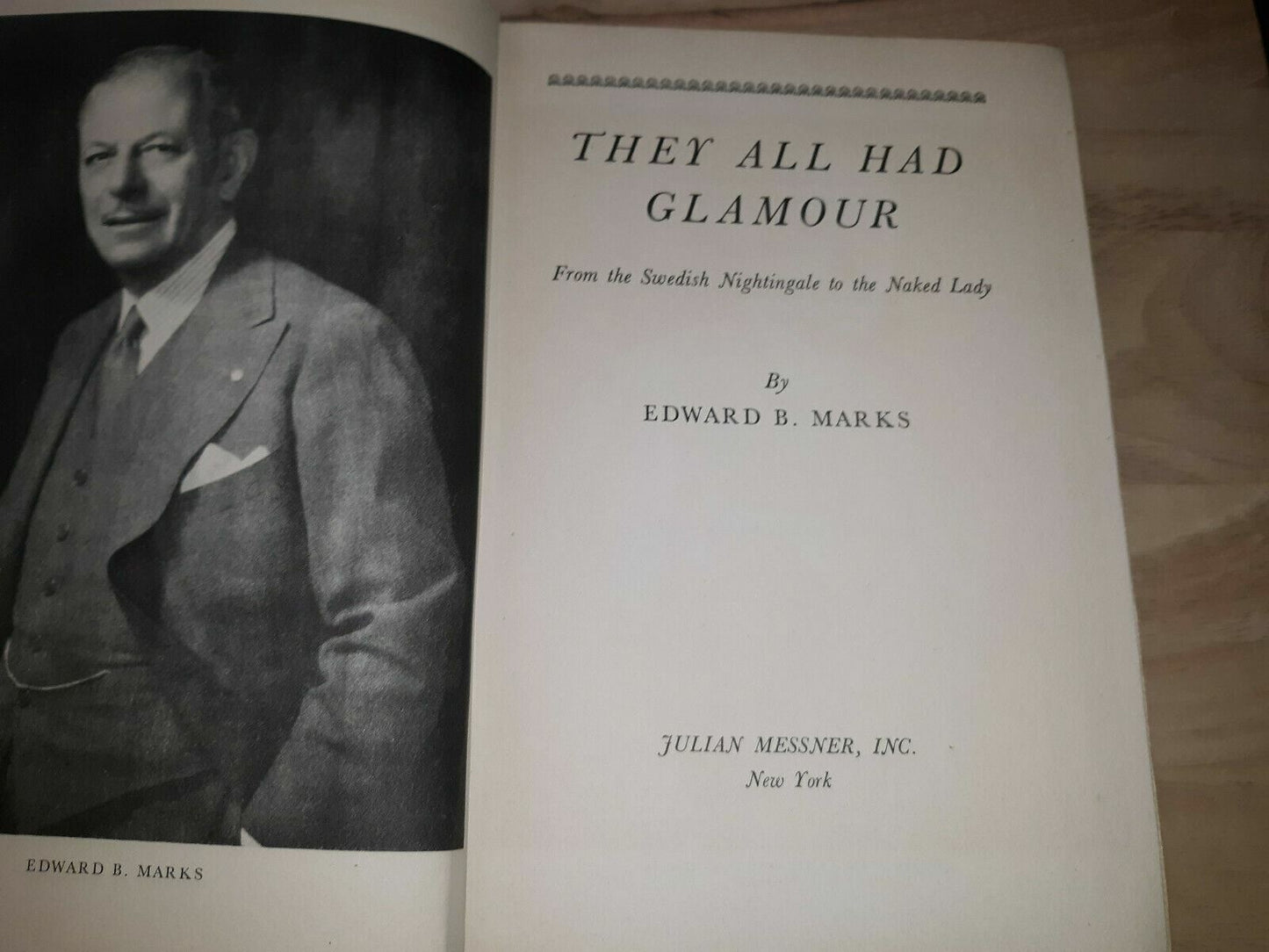 They All Had Glamour Hardcover – 1944 by Edward B. Marks (Author)