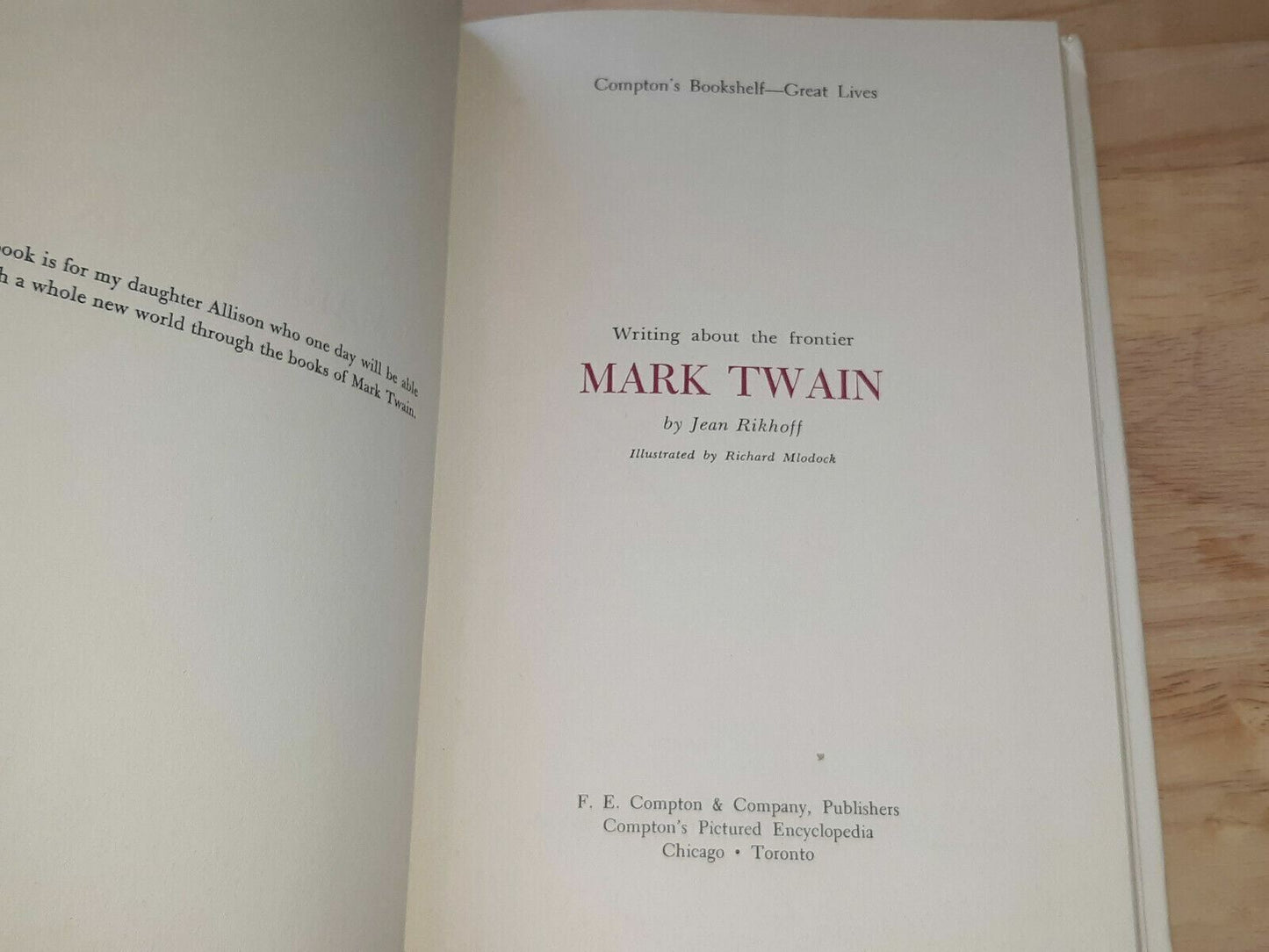 Writing About the Frontier Mark Twain Hardcover – 1961 Jean Rikhoff