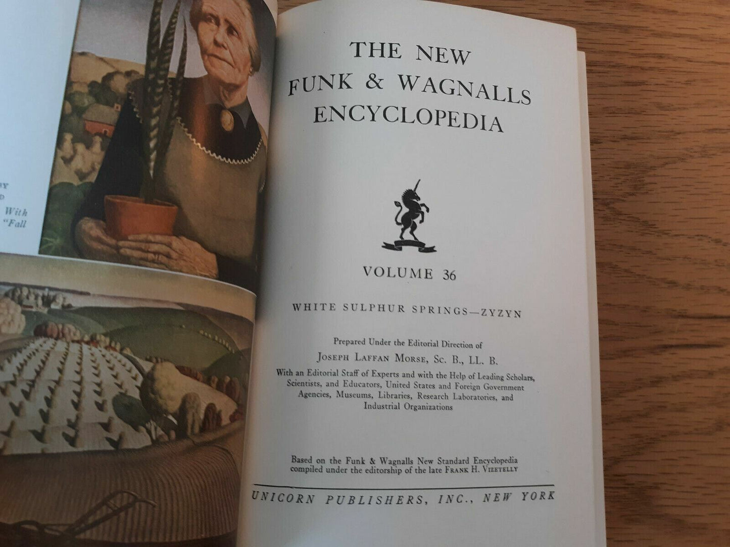 The New Funk & Wagnalls Encyclopedia 1953 Volume 36 Unicorn Hardcover