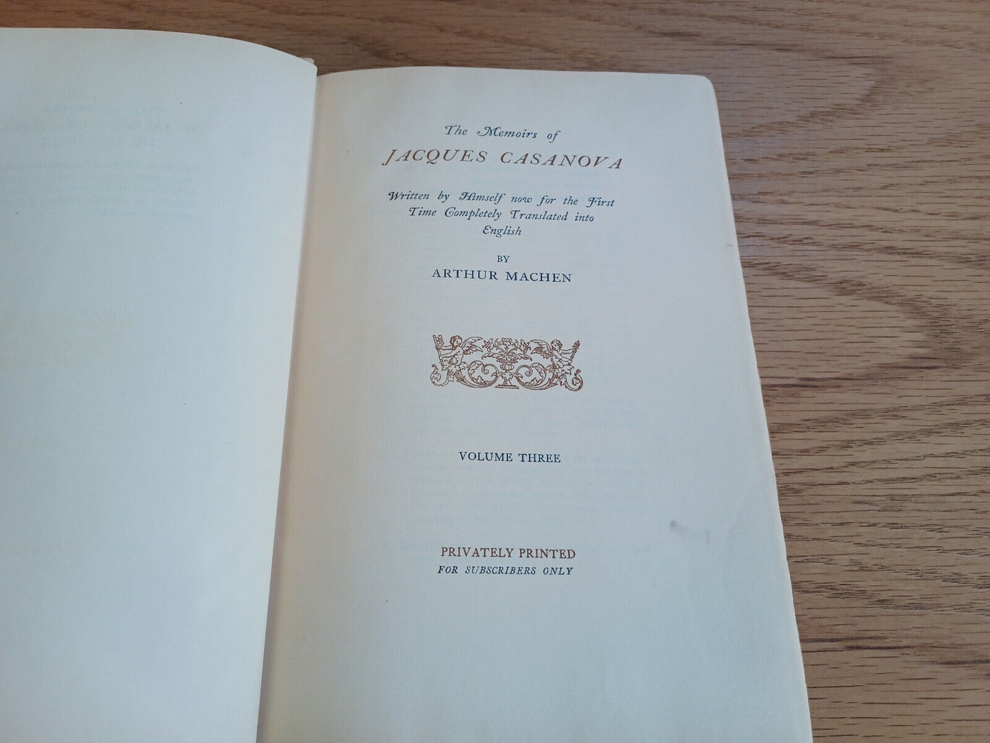 The Memoirs Of Jacques Casanova By Arthur Manchen Vol 3