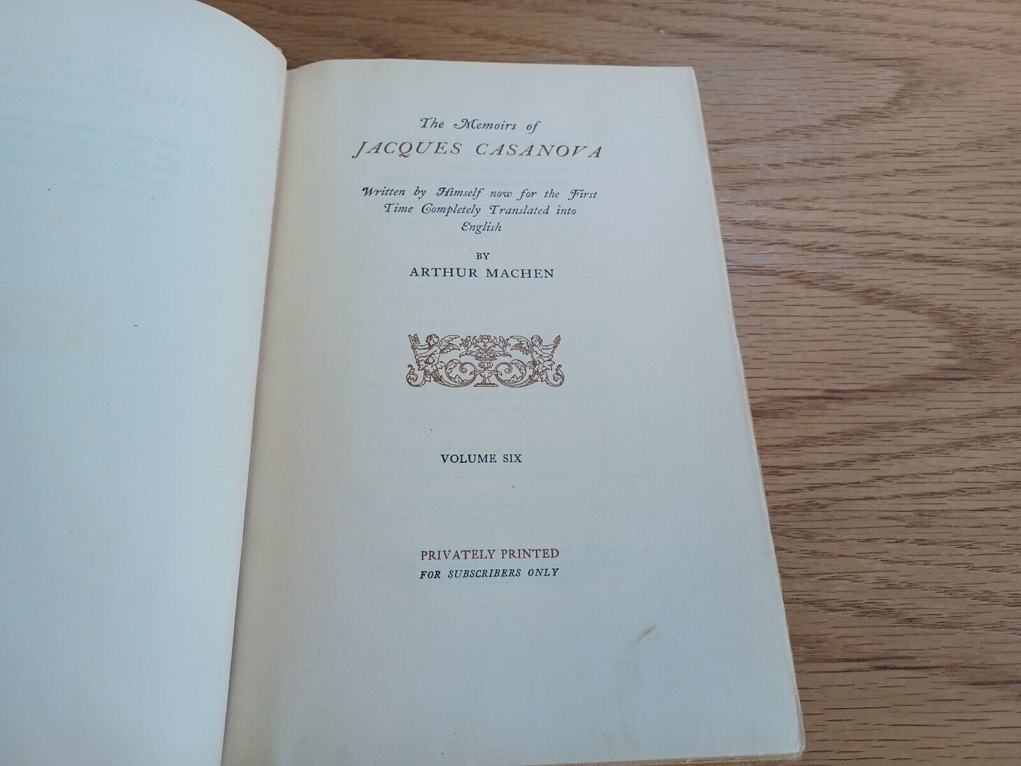 The Memoirs Of Jacques Casanova By Arthur Manchen Vol 6