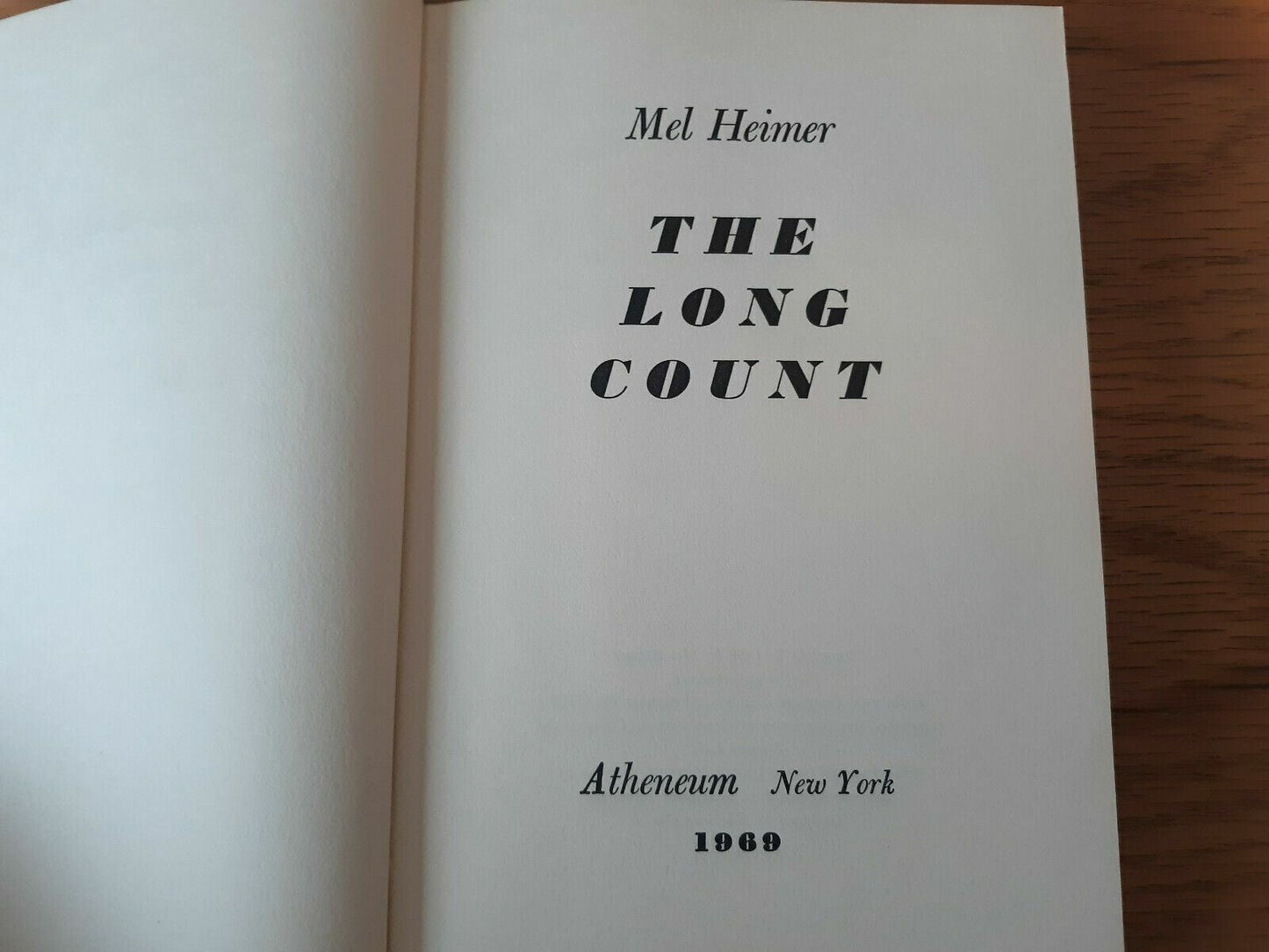 The long count Hardcover 1969 by Mel Heimer 1st Edition