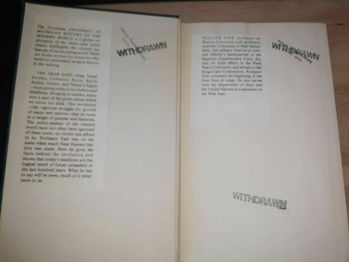 The Near East, a modern history – 1958 by William Yale (Author)