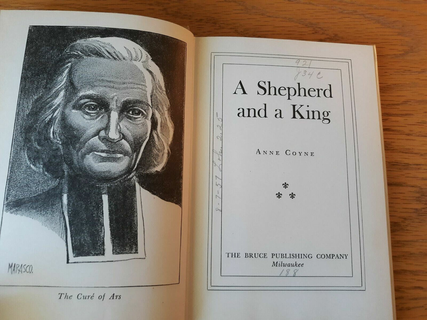 A Shepherd and a King Hardcover 1939 Anne Coyne Dust Jacket