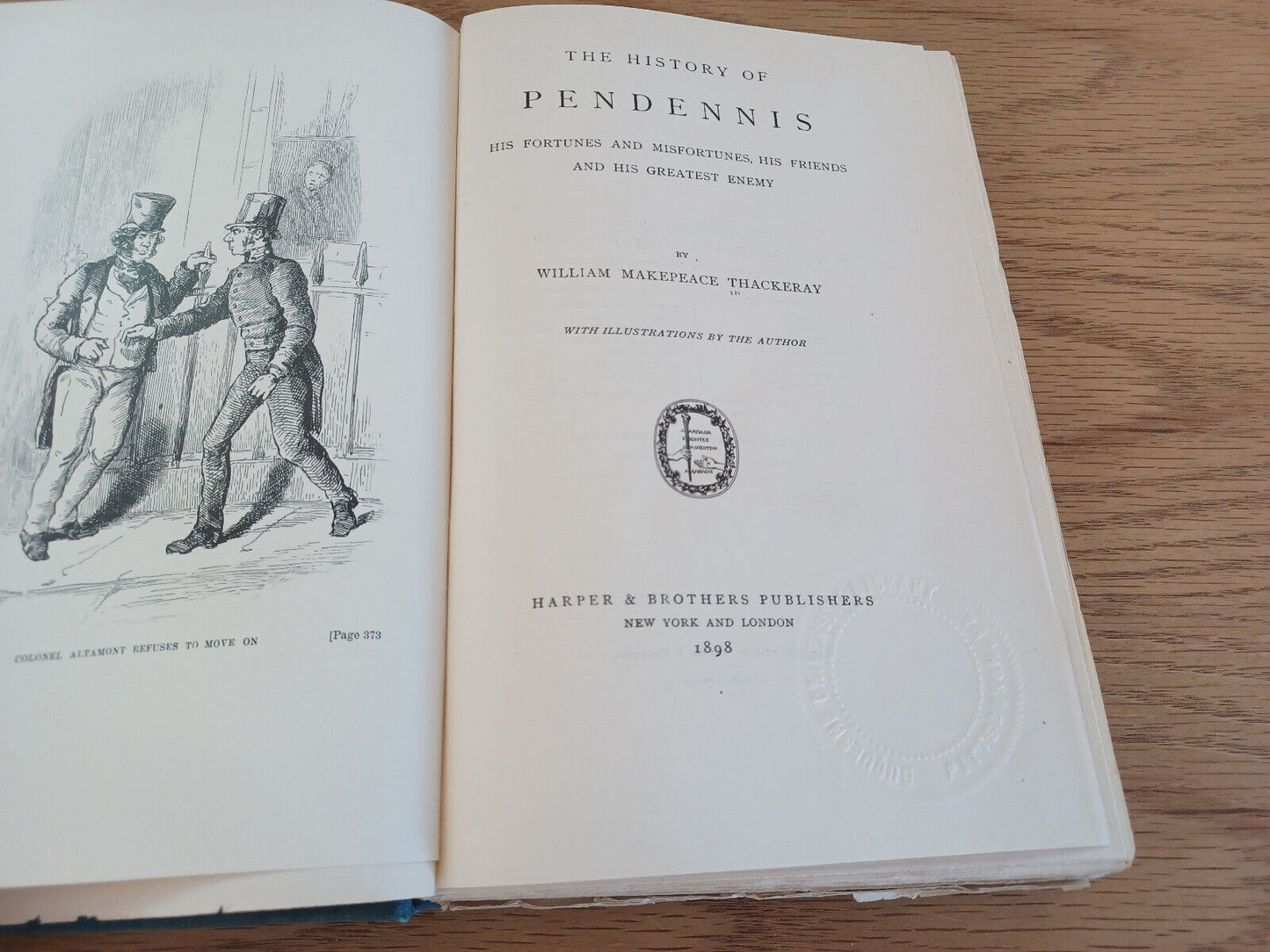 The History Of Pendennis By William Makepeace Thackeray 1898