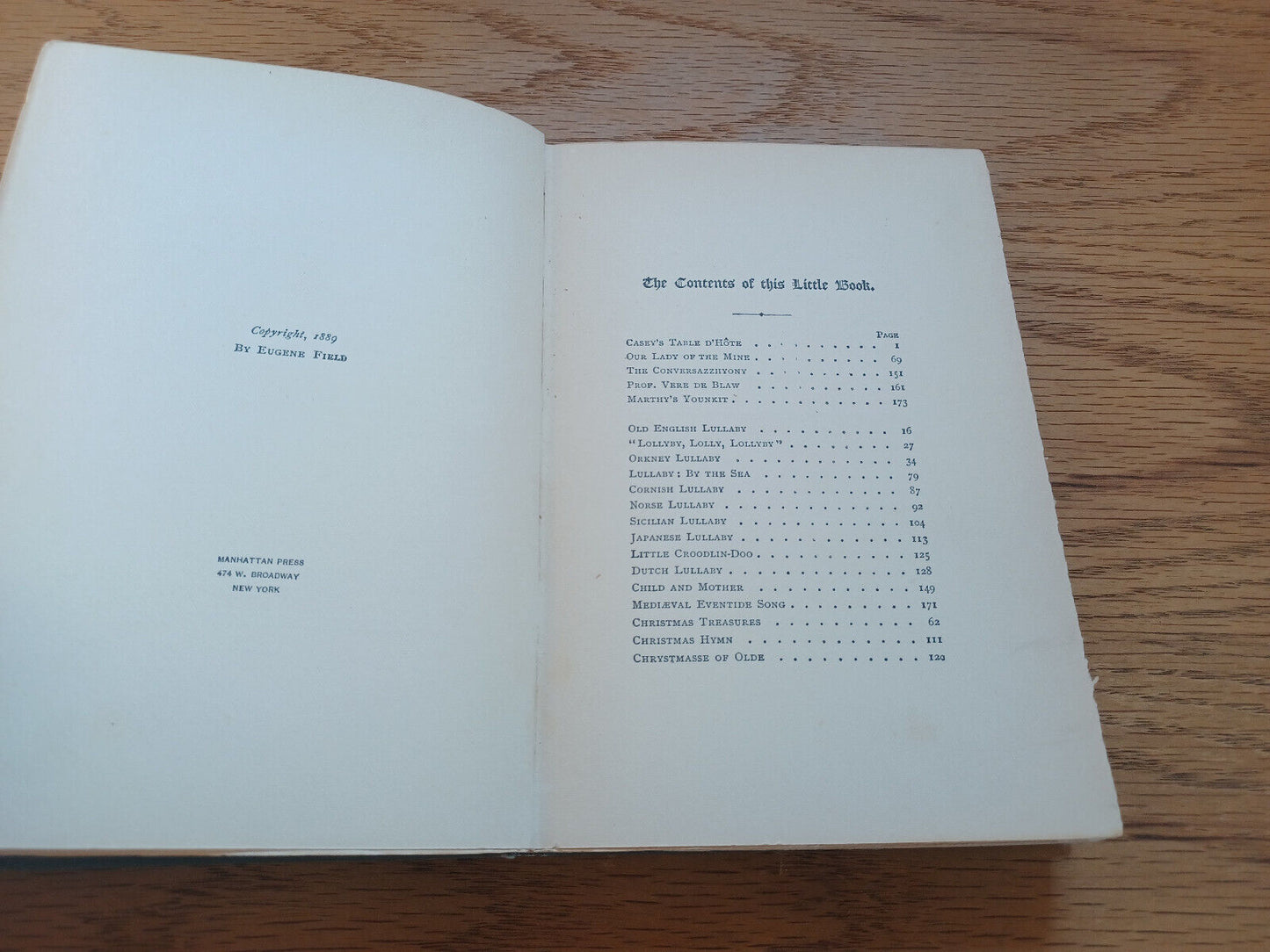 A Little Book Of Western Verse By Eugene Field 1899