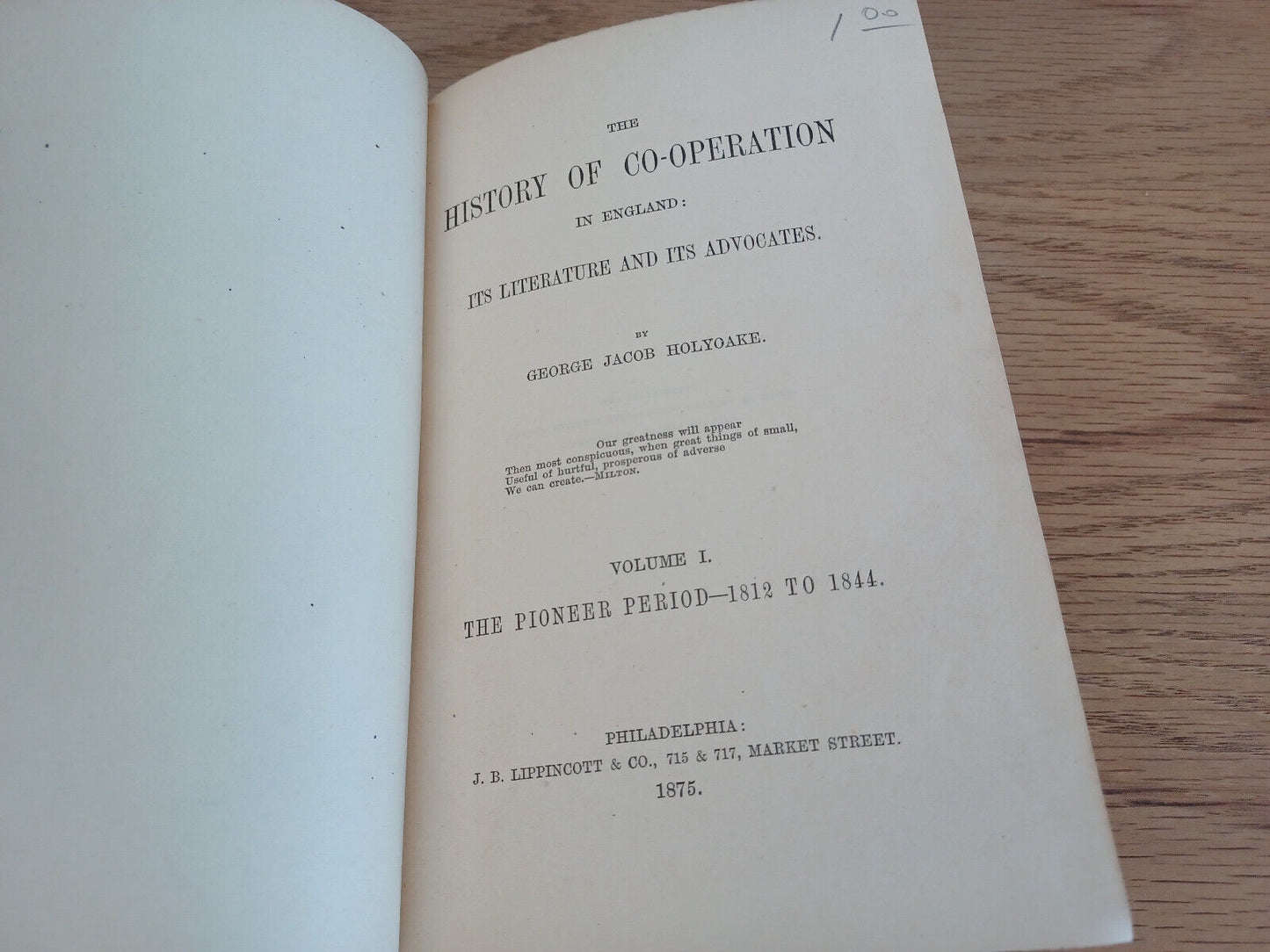 The History Of Cooperation In England By George Jacob Holyoake Vol I 1875