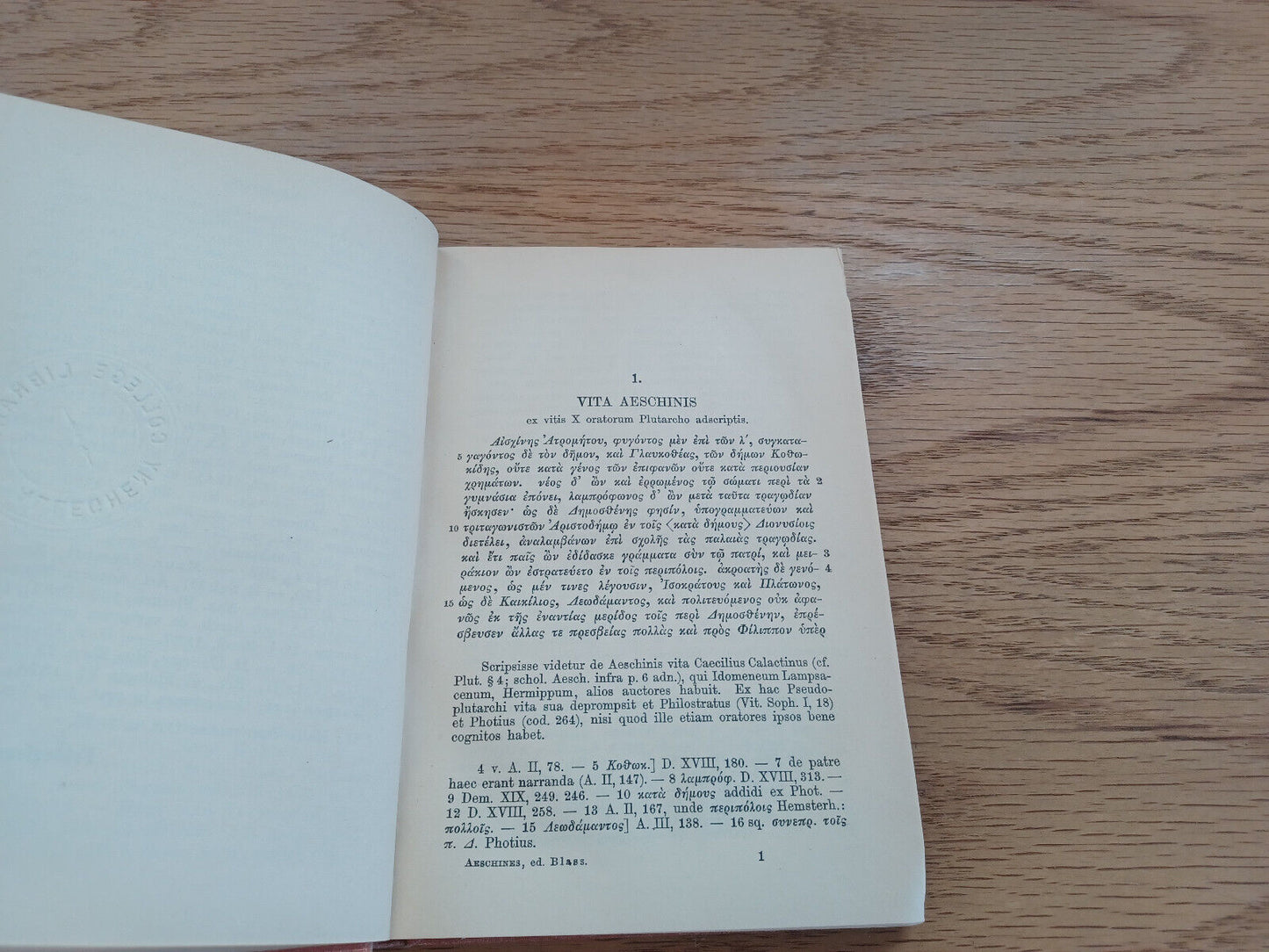 Aeschinis Orationes Post Fr Frankium Fridericus Blass 1896