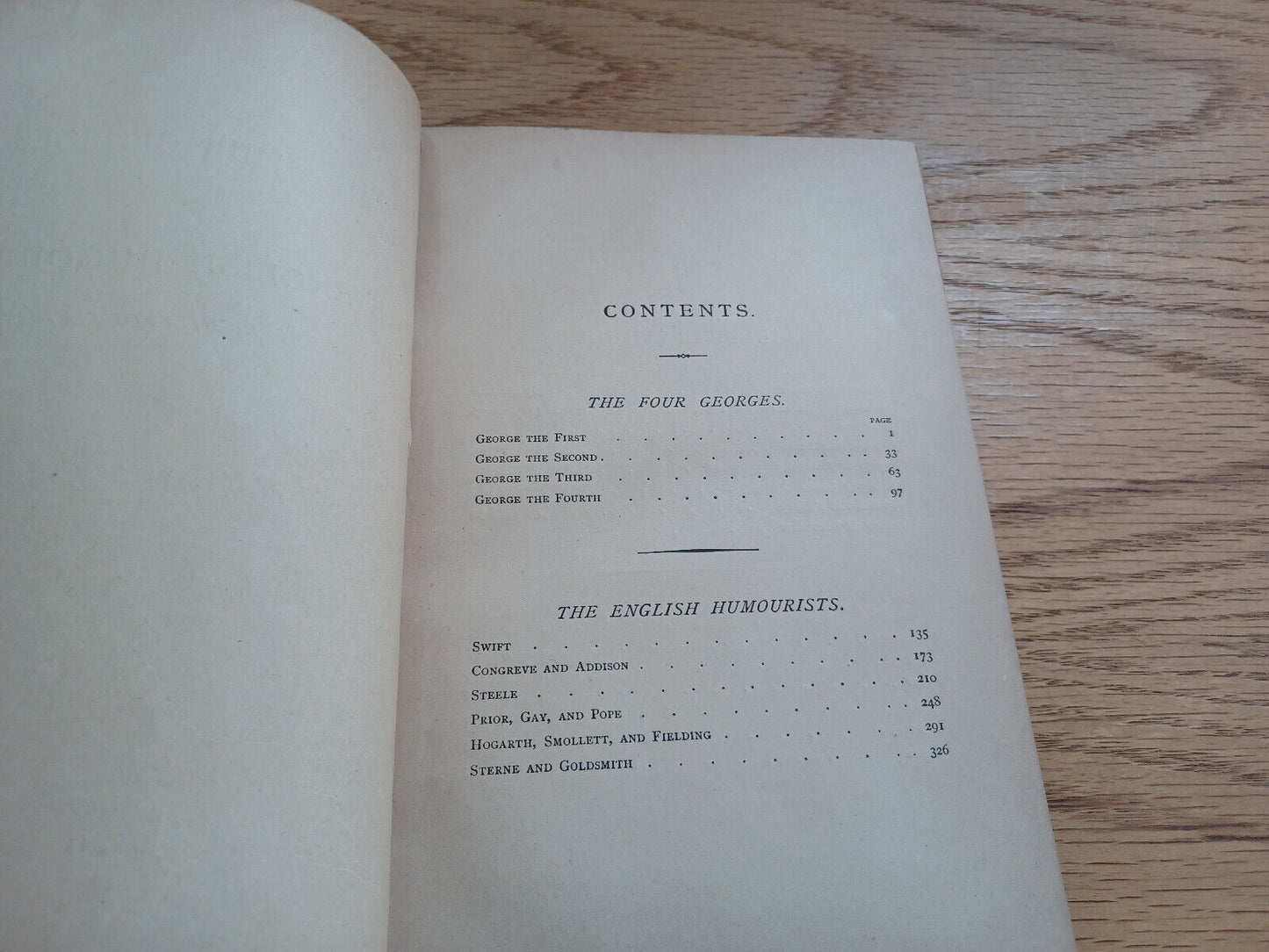 The Four Georges The English Humourists 18Th Century W M Thackeray 1869