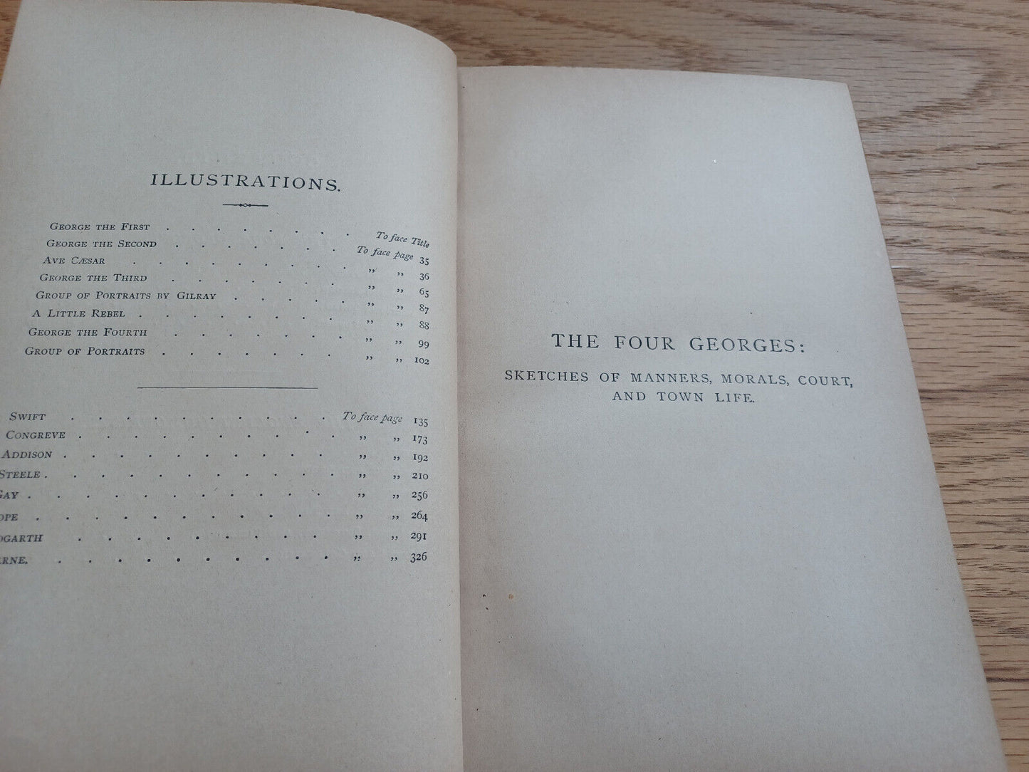 The Four Georges The English Humourists 18Th Century W M Thackeray 1869